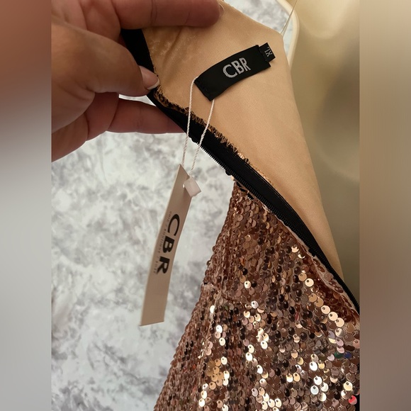 Cocktail Party Dress Sequin Semi Formal Mini Dress Long Sleeve One Shoulder - Picture 10 of 10